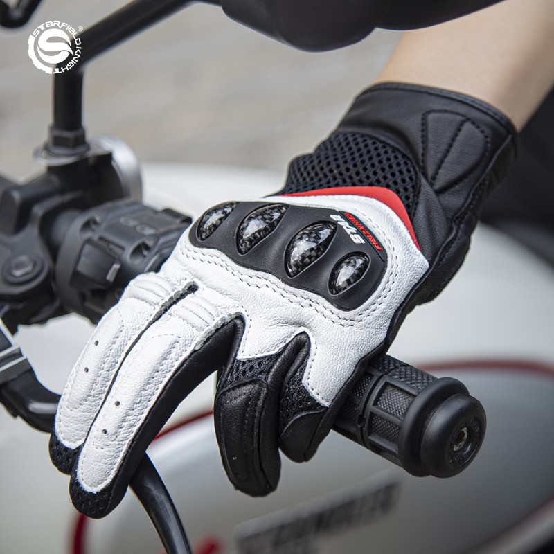Starknight Rider Locomotive Rider Gloves Female Summer Breathable Locomotive Anti-Fall Riding Kit Touch Screen Hard Shell Protection