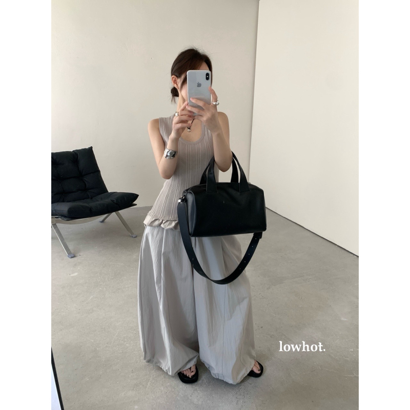 Xiyou House New Summer Versatile U-Neck Ruffled Slim-Fit Slimming Knit Vest Xiyou House New Summer Versatile U-Neck Ruffled Slim-Fit Slimming Knit Vest