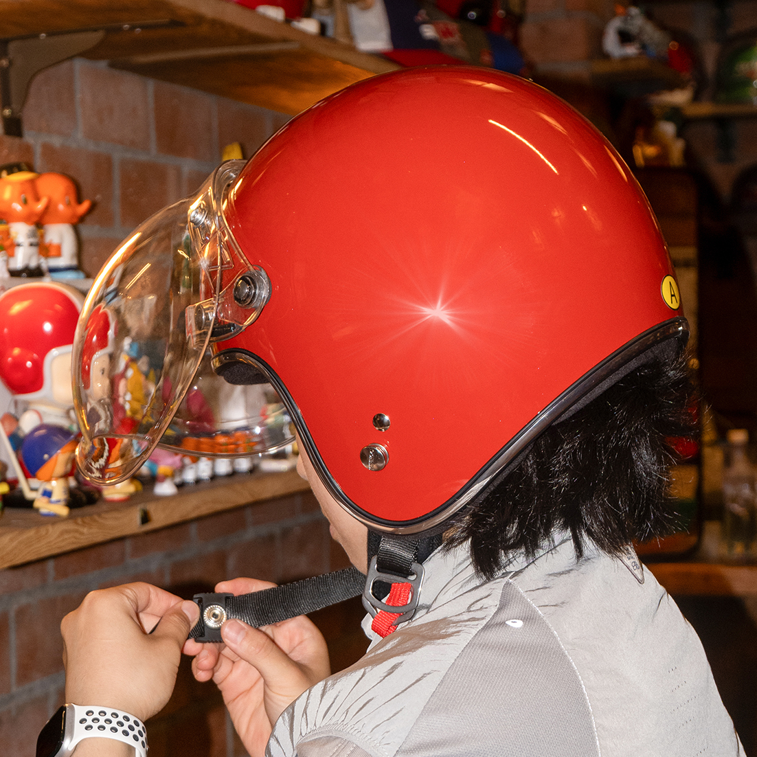 OOHAMA レトロバイクヘルメット 男女兼用 同じスタイル 3/4 クロームエッジ マルチカラー サマーヘルメット 大人用 3C 小型ヘルメットボディ