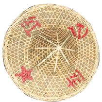 Red Army hat handmade bamboo ancient style hat 50 stage film and television props Farmer hat visor hat rainproof
