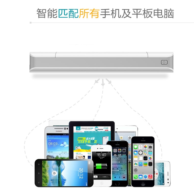 Kezhi Classic Edition 20000 mAh sạc pin dung lượng lớn với đèn pin LED điện thoại di động phổ năng