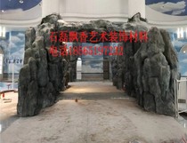 Custom company fake Villa door head emulation banyan tree cement large simulation stone door head external wall simulation stone