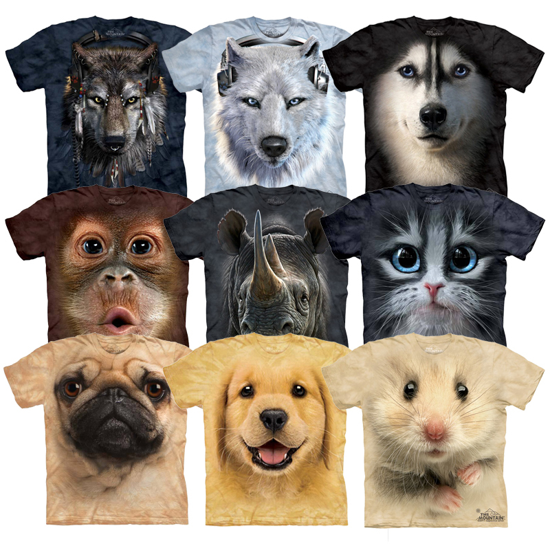 Summer Anime Pet Short-Sleeved Round-Neck T-Shirt with 3D Printing, Personalized Stereo Fashion Couple's Base T-Shirt
