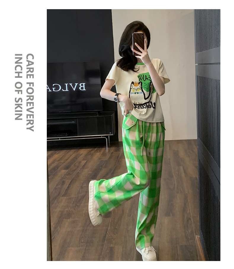 B2028 1090K ĐỒ BỘ NỮ DONREIC NGẮN TAY CẢ BỘ 2 MÓN MÙA HÈ KẺ CARO TRÔNG TRẺ HƠN TUỔI THỜI TRANG NỮ G03 SẢN PHẨM MỚI