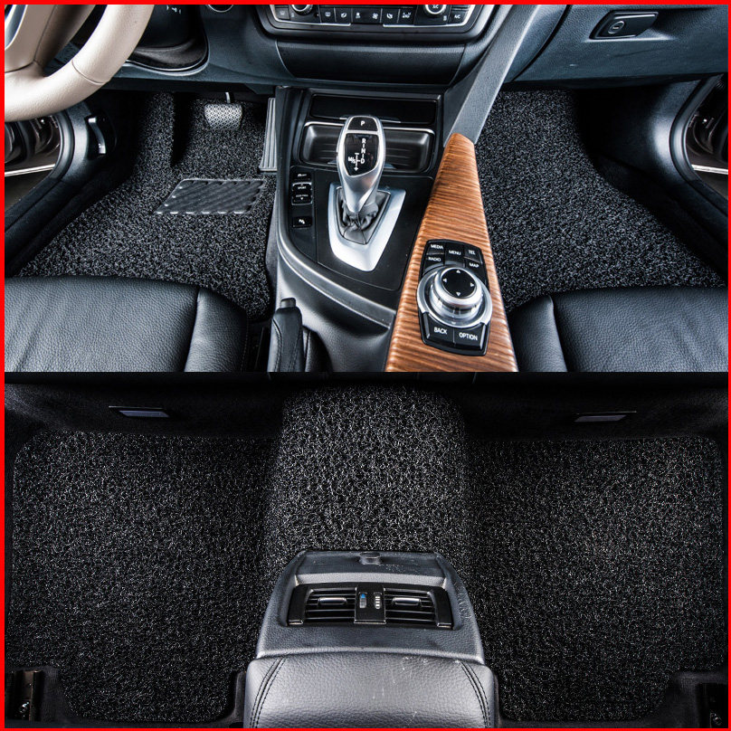 Car Silk Circle Footbed Carpet Style Universal Easy To Clean Waterproof Tailoring Car Mat car with foot cushion floor cushion
