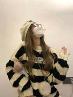 Ретро трикотажный свитер для влюбленных, демисезонный лонгслив, длинный комплект, свободный крой