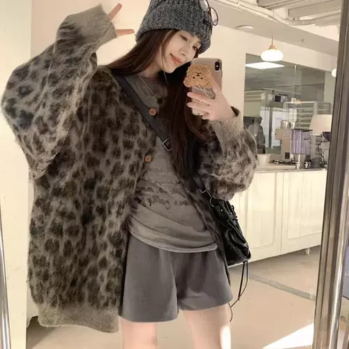 Ретро кардиган, куртка, свитер для отдыха, в американском стиле, 2024 года, осенний, в корейском стиле, увеличенная толщина