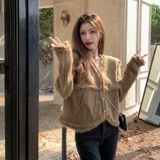 Демисезонный кардиган, ретро свитер, в западном стиле, в стиле Шанель, городской стиль