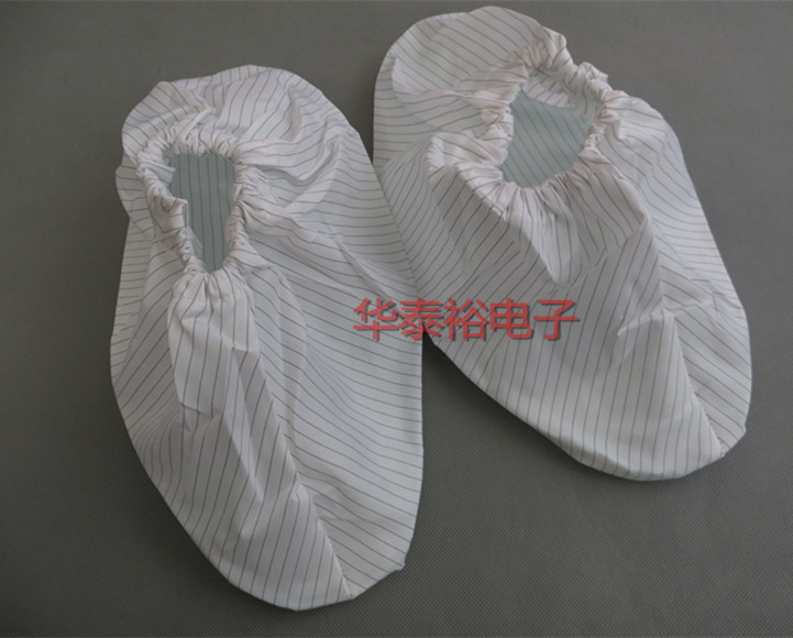 Anti-static shoe cover Dust-free cloth non-slip and waterproof food disposable non-woven shoe cover white blue