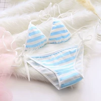 Đầm ren hai chiều sọc trắng set Chất béo trắng cổ điển bên trong bộ bikini cos EE01 đồ bơi nữ