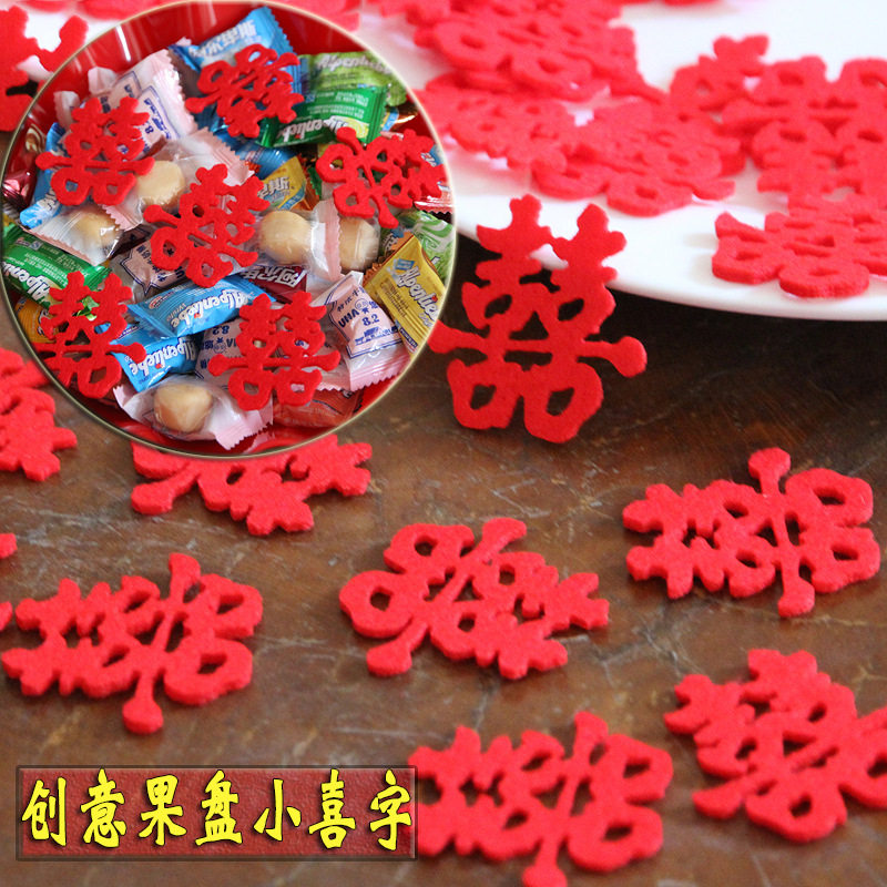 Wedding Bracelet Wedding wedding with festive items Arranged Small Happy Words Wedding house Decorative Sprinklers mini staircases Hei fruit tray