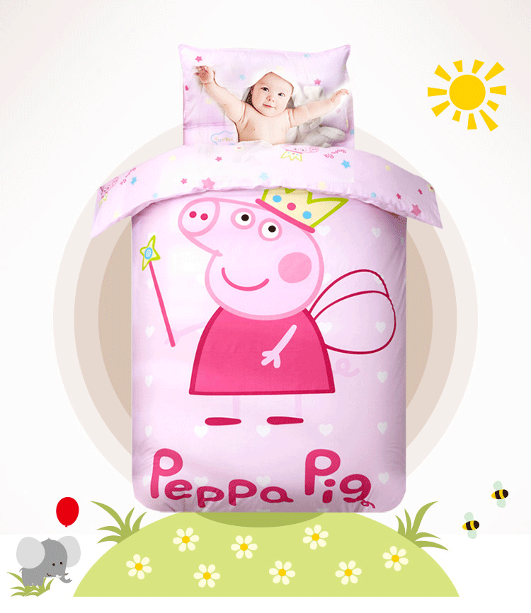 Mẫu giáo chăn ba mảnh bông lõi bé vào giường đặt trẻ em giường ngủ trưa giường sáu bộ ga trải giường cho em bé	