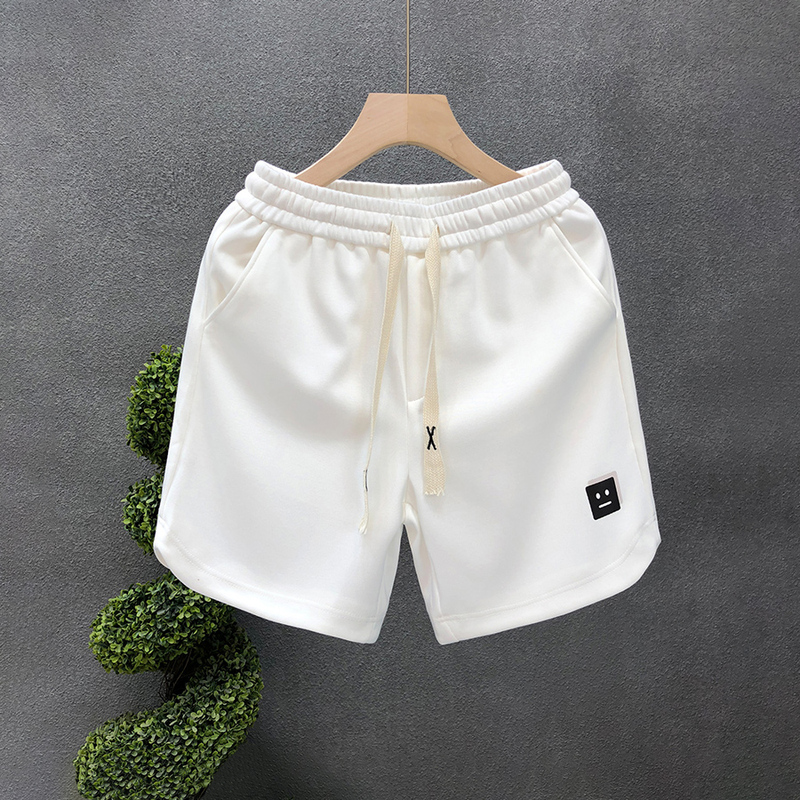 Musonmu Fashionable White Shorts for Men, Trendy Brand Solid Color Printed Five-Point Sports Shorts, Versatile Four-Point Shorts for Men Musonmu Fashionable White Shorts for Men, Trendy Brand Solid Color Printed Five-Point Sports Shorts, Versatile Four-Point Shorts for Men