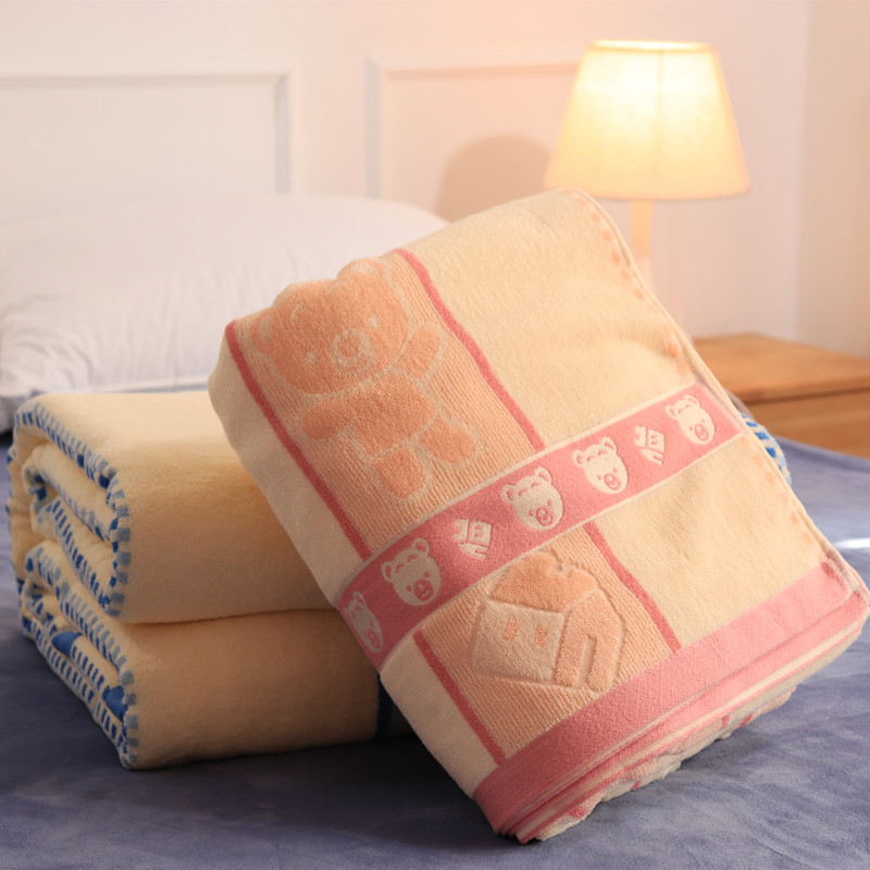 Pure cotton old wool towels quilts by single double full cotton nap line blanket air conditioning Summer cool quilts thickened bed linen Summer-Taobao