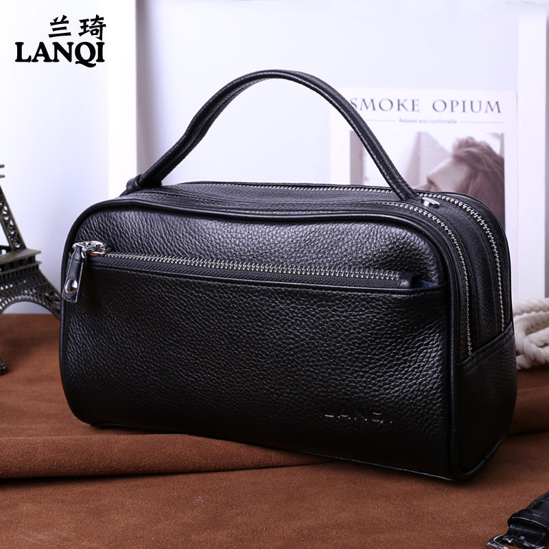 Clutch bag men's new men's bag fashion large-capacity wallet bag head layer cowhide business leather handbag