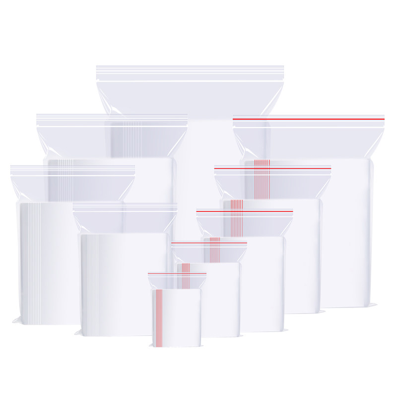 Thickened Transparent Ziplock Bag Small Plastic Sealing Bag Seal Bag Food Pe Large Fresh-Keeping Bag Plastic Packaging Bag