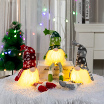 Christmas decorations luminous Santa Claus paparazzi Forest elderly plush desktop hem pieces with light childrens gifts