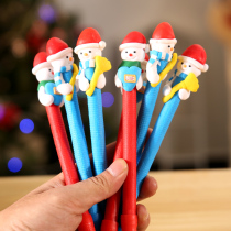 Christmas Small Gift Children Cartoon Santa Gifts Snowman Creative Pen Soft Pottery Pen Stationery Event Prizes