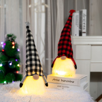 Christmas decorations luminous Santa Claus paparazzi Forest elderly plush desktop hem pieces with light childrens gifts