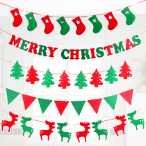  Christmas decorations Felt Bra flag pendant Pendant Christmas Tree string flag dress-up Roof decoration Dress-up supplies