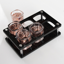 Acrylic cup holder transparent plastic cup holder black cup holder acrylic small glass cup holder KTV bar