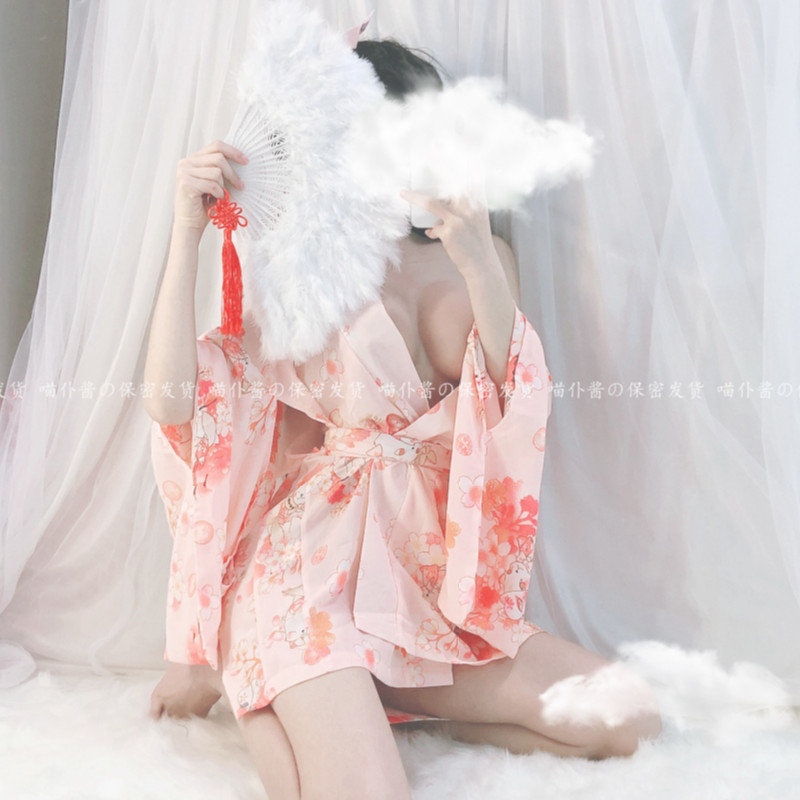 Day Style Cherry Blossom Kimono kimono Sleeping Robe Cute Kittens Fox foodie The Little Fairy Girl Soft-girl write a real picture