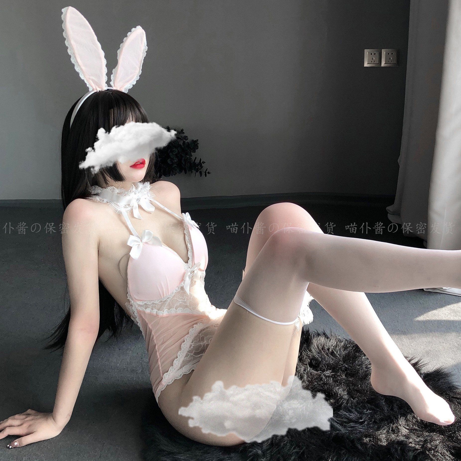The Obediently Rabbit girl is connected to the crotch swimsuit Soft Sister Death Cuts Water suit tails net Yarn Clairvoyine's Perspective Uniform