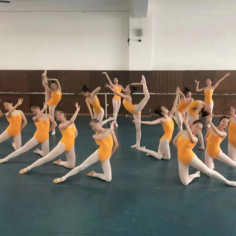 Ballet dance sling body suit women's art test high crotch waist big back white and thin jumpsuit pure cotton training suit