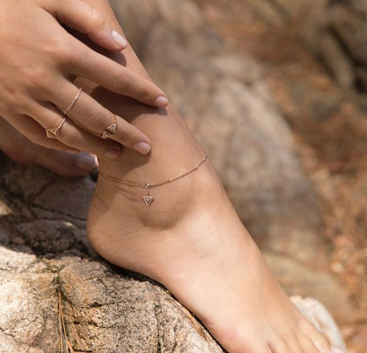 Bracelet de cheville Femme ASHIA en Argenterie - Ref 3102211 Image 4