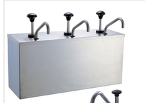 Stainless steel sauce pump Three-head sauce box Sauce box seasoning bottle can squeeze sauce pump Pressure juice pump