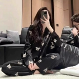 Шелковая пижама, осенний летний тонкий шелковый лонгслив, изысканный стиль, 2024 года