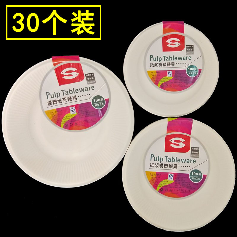 30 Loaded Cake Plates Disposable Nursery Paper Tray White Hand-painted Picnic Tray Saucer Artisanal Diy Painting