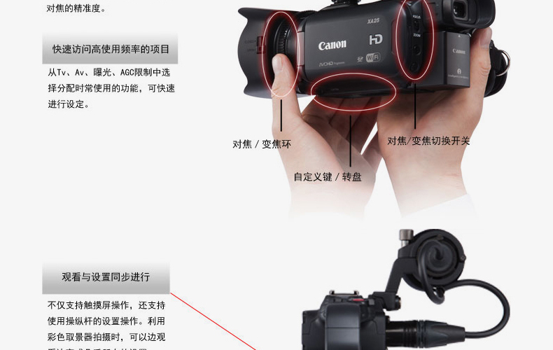 Máy ảnh Canon / Canon XA25 hoàn toàn mới của dòng sản phẩm chính hãng Canon XA20 XA30 XA35 có vé - Máy quay video kỹ thuật số máy quay