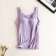 Cotton đai ngực không tay chạm đáy dây đeo vest nữ không có vòng thép miễn phí mặc áo ngực cup một đồ lót yoga quần áo áo sát nách