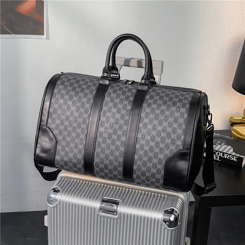 Hong Kong Business Diligence Buffalo Leather Travel Bag Waterproof Line Hand Luggage Bag Man Li Bag Large Capacity Shoulder Strap