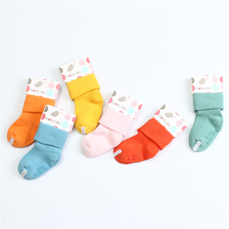 Babysoy Newborn Baby Socks 0-1-2-4 Years Old Boys and Girls Mid-Calf Socks for All Seasons, Non-Slip, Breathable and Non-Slip