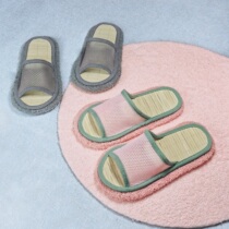 Floor mopping shoes summer lazy bamboo mat soles removable and washable couples home soft-soled wooden floor indoor silent slippers