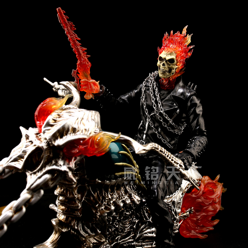 Marvel Ghost Rider X-Men Soulfire Chariot Skeleton Action Figure Model Ornament Toy
