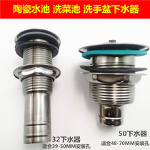 Old Fashioned Ceramic Pool Sewer Thickened Pool Laundry Pool Washbasin Washbasin Water Outlet Bathroom Underwater