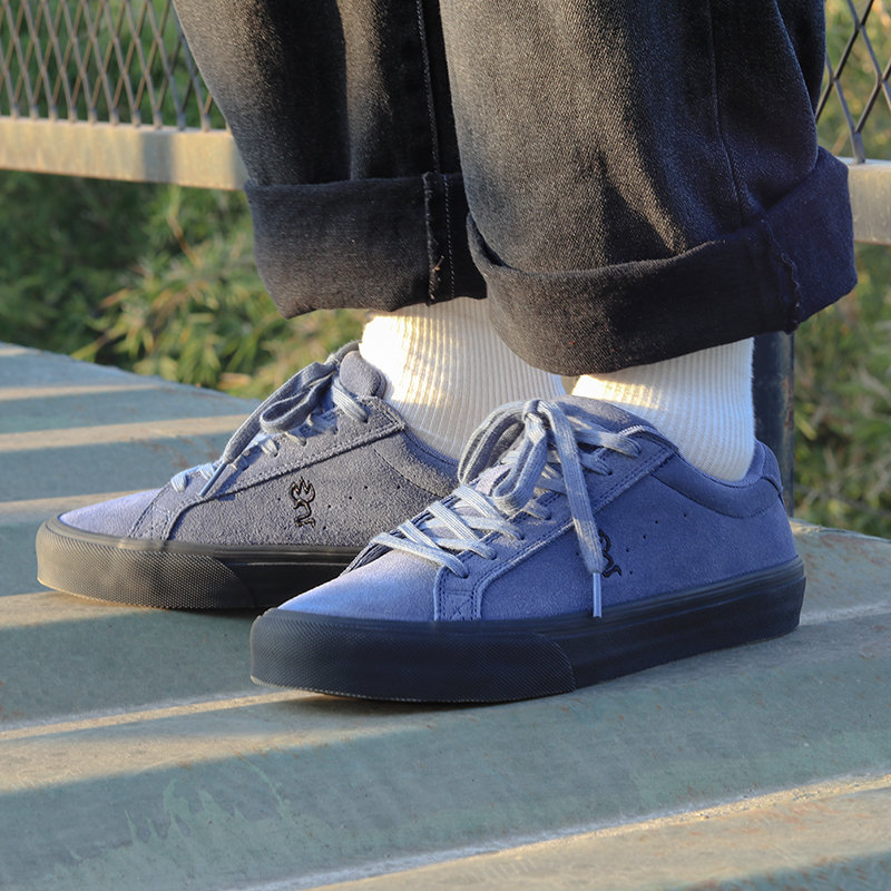 Jiluke Beidou Star Mint Green Haze Blue Professional Men's and Women's Wear-Resistant Shock-Absorbing Cowhide Suede Sports Skateboard Shoes