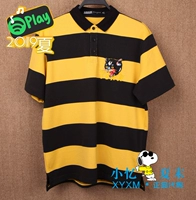 B2DB92662 Hòa bình chim đực 2019 Mùa hè Thời trang mới Sọc Hoạt hình Thêu Áo sơ mi POLO mở rộng vi mô - Polo áo thun polo