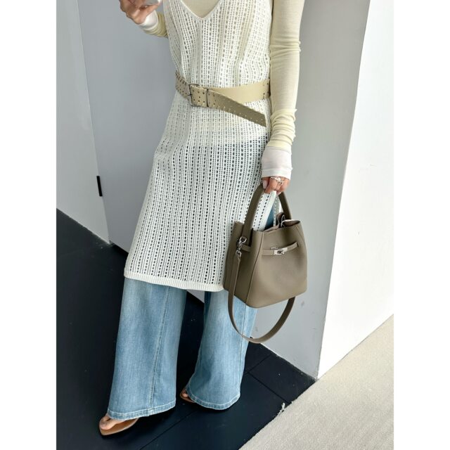 Cangmei Beauty Clothing - Brushed First-layer Cowhide Handbag with Interior