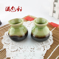 Ice crack glaze emerald green kitchen dining utensils countertop toothpick barrel single thread toothpick barrel