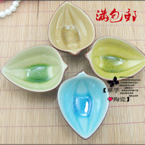 Featured Thai essential oil Saucer Ceramic Dish Taste disc Ice Cracked Disc bone disc Saucer Dish snack Saucer Dish