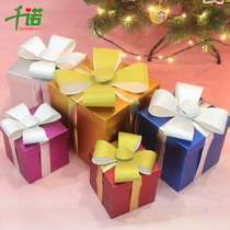 Chino Christmas decorations Christmas holiday scene layout bow Christmas gift box gift box Christmas tree pile head