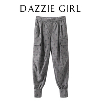 CWJ2020 summer new thin high waist thin multi-pocket leggings tooling style nine-point pants casual pants women