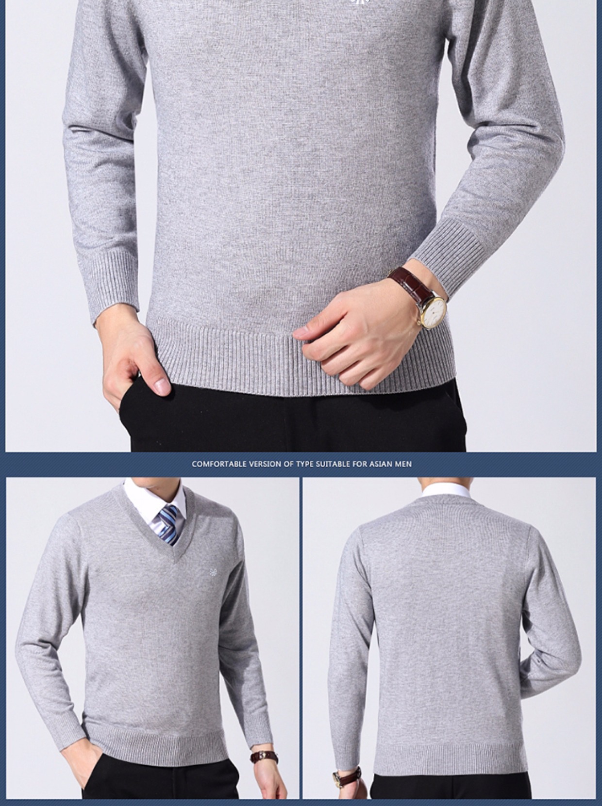 Chú rể mùa thu đông tham dự tiệc cưới, bố, đời thường, áo len nam màu đỏ to, tim gà, áo len cashmere cổ chữ v áo len nam thời trang