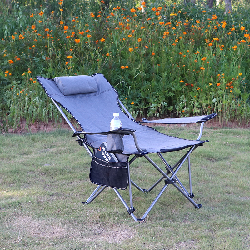 Outdoor Folding Chair Deck Chair Portable Backrest Fishing Chair Camping Casual Beach Chair Lunchtime Nap Folding Deck Chair
