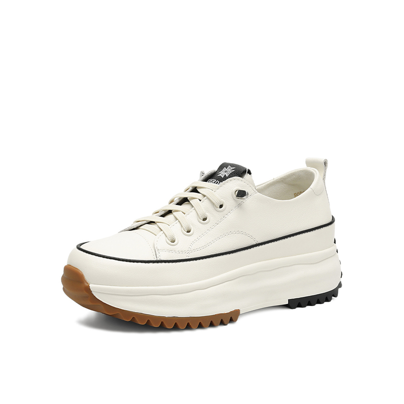 【Exclusive to Yuanqi Zhu Zhu】Casual Style Thick-Soled Lace-Up Sneakers for Women, Platform Shoes, White Sneakers 785037