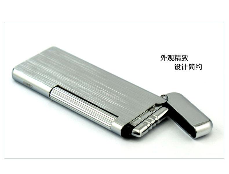 ZORRO Zorro Bơm hơi nhẹ Siêu mỏng bên sáng tạo ròng rọc cá tính xiên lửa tùy chỉnh chữ nam và quà tặng phụ nữ súng bật lửa